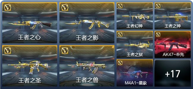 穿越火线：枪战王者V8 36王者武器 214英雄武器 新锐