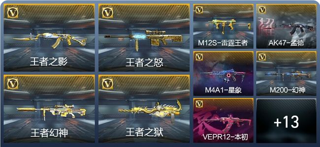 穿越火线：枪战王者V7 18王者武器 186英雄武器 新锐