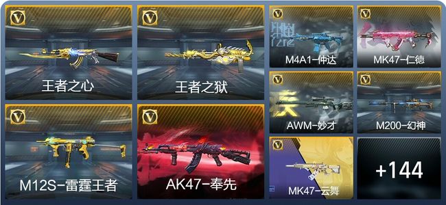 穿越火线：枪战王者V6 12王者武器 173英雄武器 236万化 大师S