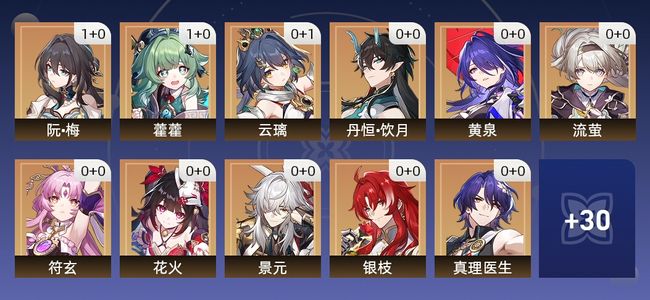 崩坏：星穹铁道32黄 24角色黄 8光锥黄 19五星角色 4五星光锥 70级 女主