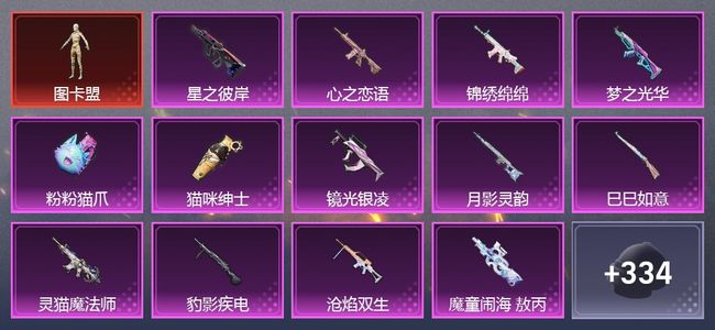 和平精英4载具 18升级枪 13粉装 17尾迹 193套装 9,7475热力 17印记