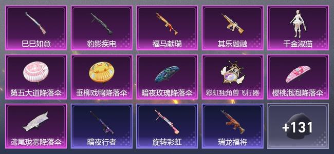 和平精英【苹果版】0载具 4升级枪 1粉装 1尾迹 99套装 34944热力 5印记