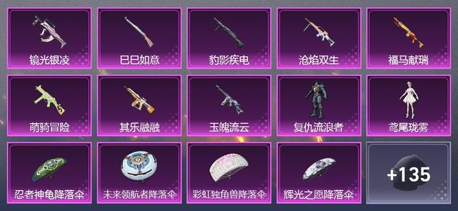 和平精英【苹果版】0载具 8升级枪 2粉装 0尾迹 127套装 46542热力 7印记