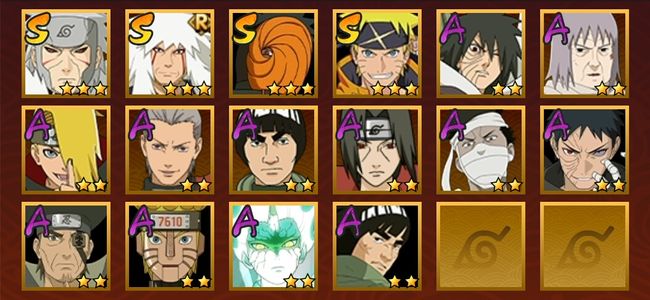 火影忍者V10 4S忍 12A忍 60忍 531S碎片 14通灵 200W战力 前500名 暗部