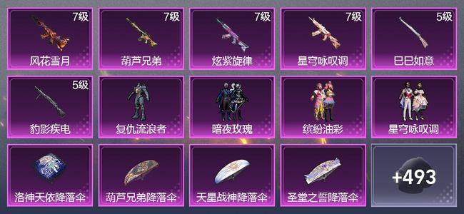 和平精英6升级枪 4粉装 312枪皮 227套装 89985热力 30印记 黄金