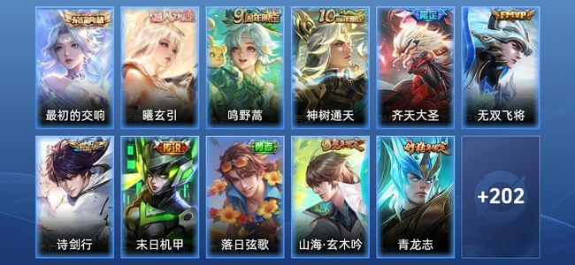 王者荣耀V7 1典藏 7传说 58史诗 212皮肤 非凡王者