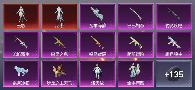 和平精英1载具 8升级枪 6粉装 4尾迹 98套装 4,8419热力 6印记