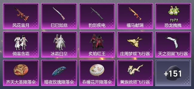 和平精英4升级枪 4粉装 5尾迹 119枪皮 100套装 3,8167热力 3印记