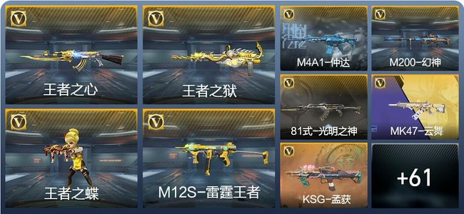 穿越火线：枪战王者V5 20王者武器 130英雄武器 新锐