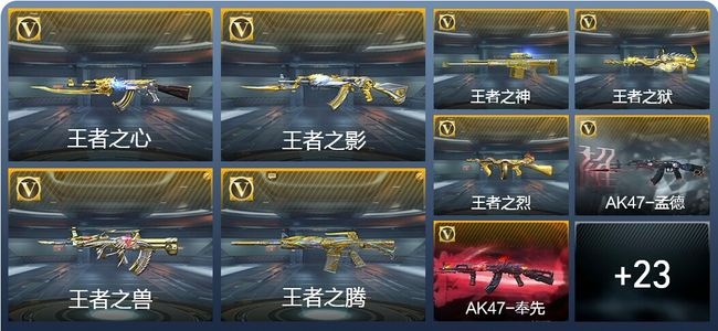 穿越火线：枪战王者V8 27王者武器 214英雄武器 新锐
