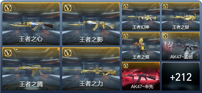 穿越火线：枪战王者V8 17王者武器 222英雄武器 10英雄角色 371万化 大师SS