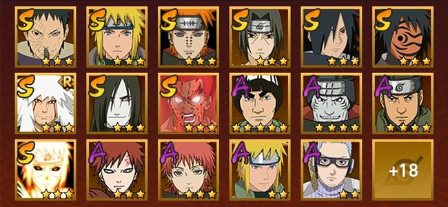 火影忍者V10 11S忍 24A忍 129忍 1599S碎片 16通灵 600W战力 中忍