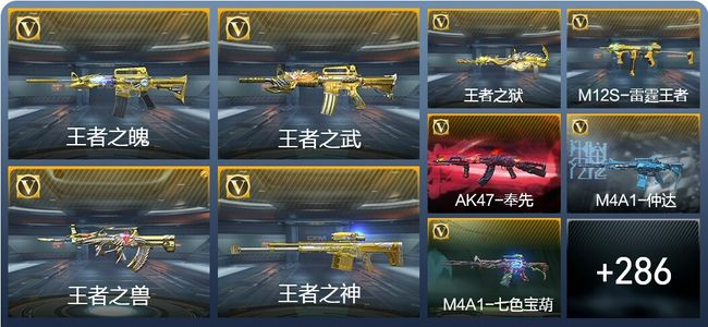 穿越火线：枪战王者V7 21王者武器 303英雄武器 11英雄角色 540万化 枪皇S