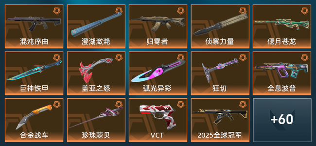 无畏契约14橙皮 6紫皮 74皮肤 31740皮肤总价值 840已用源晶 超凡
