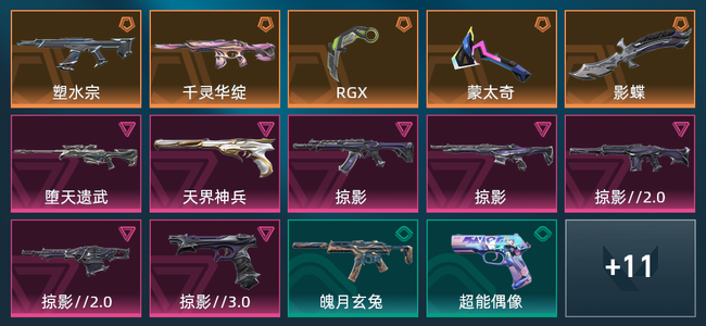 无畏契约5橙皮 7紫皮 25皮肤 20160皮肤总价值 470已用源晶