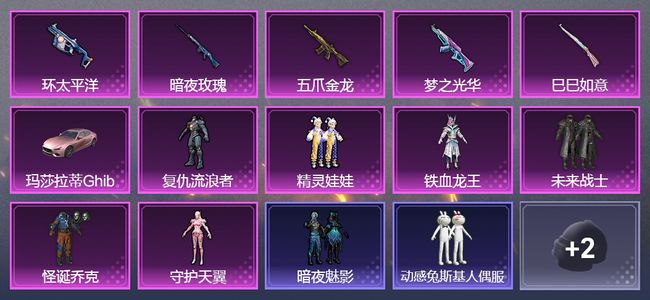 和平精英【苹果版】1载具 7升级枪 6粉装 156枪皮 133套装 青铜