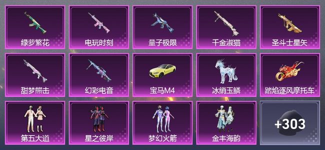 和平精英3载具 12升级枪 11粉装 306枪皮 232套装 0印记
