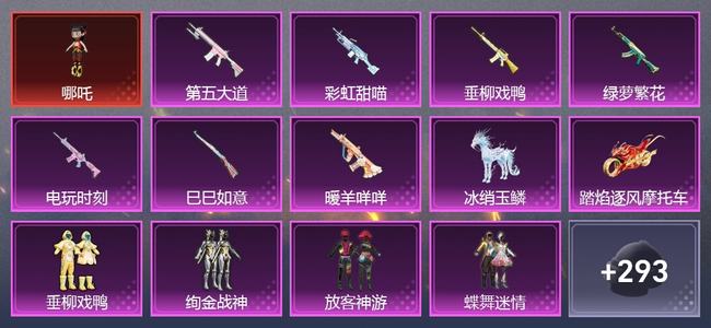 和平精英【苹果版】2载具 16升级枪 10粉装 0尾迹 249套装 0热力 0印记
