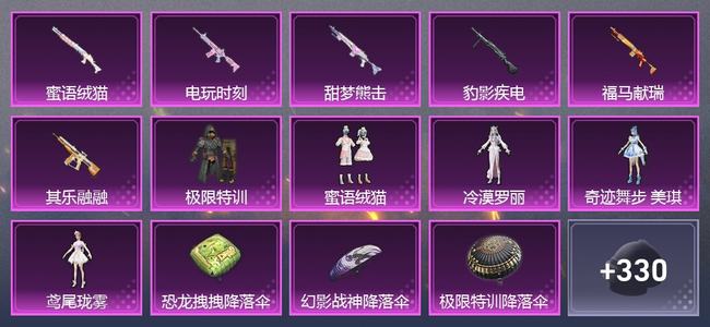 和平精英【苹果版】0载具 6升级枪 5粉装 0尾迹 147套装 54315热力 5印记