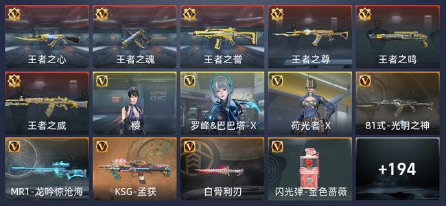 穿越火线：枪战王者V2 6王者 205英雄武器 3英雄角色 278万化 精英