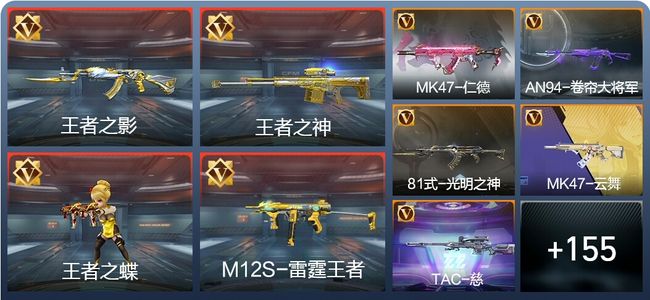 穿越火线：枪战王者V6 13王者 189英雄武器 5英雄角色 258万化 枪皇SSS