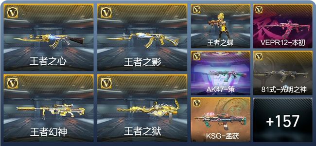 穿越火线：枪战王者V6 11王者武器 166英雄武器 4英雄角色 308万化 大师S