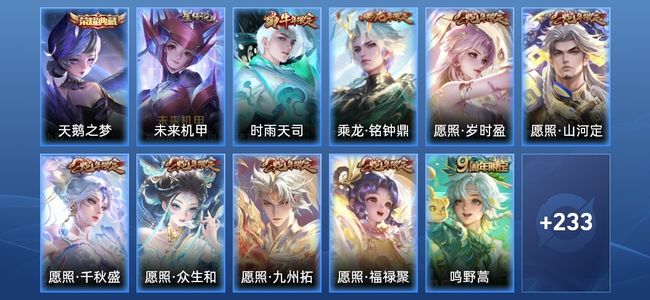 王者荣耀V8 1典藏 1星传说 22传说 72史诗 244皮肤 122英雄 至尊星耀I