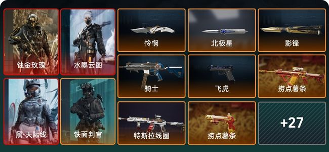 三角洲行动总资产310M 10干员外观 铂金