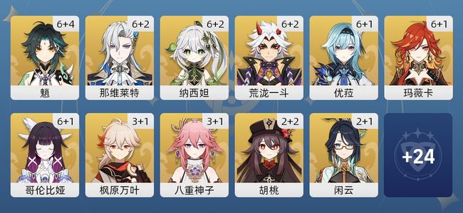 原神182黄 135角色黄 47武器黄 35五星角色 30五星武器 男主 60级