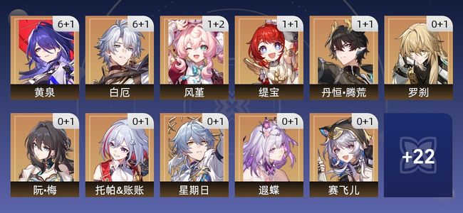 崩坏：星穹铁道114黄 65角色黄 49光锥黄 33五星角色 24五星光锥 70级 女主