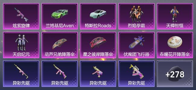 和平精英【苹果版】2载具 1升级枪 3粉装 0尾迹 155套装 54746热力 13印记