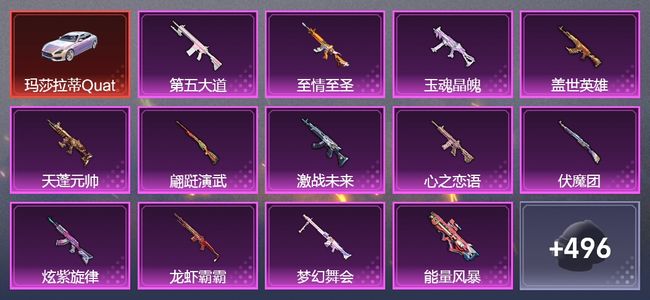 和平精英18载具 22升级枪 22粉装 10飞行器 262套装 161579热力 17印记