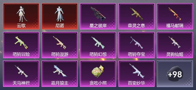 和平精英4载具 12升级枪 3粉装 8尾迹 46套装 34251热力