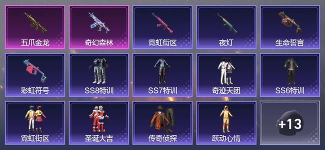 和平精英0载具 2升级枪 0粉装 0尾迹 21枪皮 24套装 7302热力 0印记