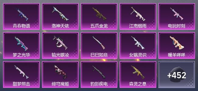 和平精英0载具 19升级枪 10粉装 3尾迹 250套装 117062热力 12印记