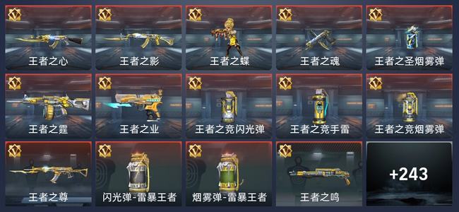 穿越火线：枪战王者V5 14王者 250英雄武器 7英雄角色 387万化 专家S