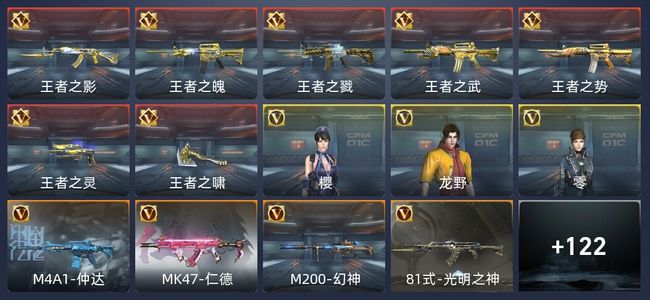 穿越火线：枪战王者V8 7王者 133英雄武器 3英雄角色 204万化 精英