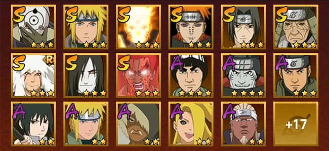 火影忍者V1 9S忍 25A忍 136忍 1134S碎片 16通灵 600W战力 中忍