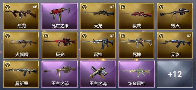 穿越火线（CF）2王者武器 2炫金武器 35V武器 2V角色 11皮肤 可排位 新锐