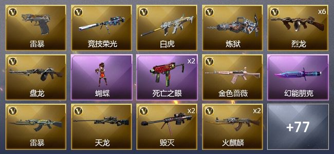 穿越火线（CF）2炫金武器 107V武器 5V角色 18皮肤 可排位 专家
