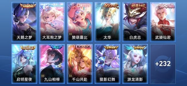王者荣耀V8 1典藏 12传说 61史诗 243皮肤 非凡王者