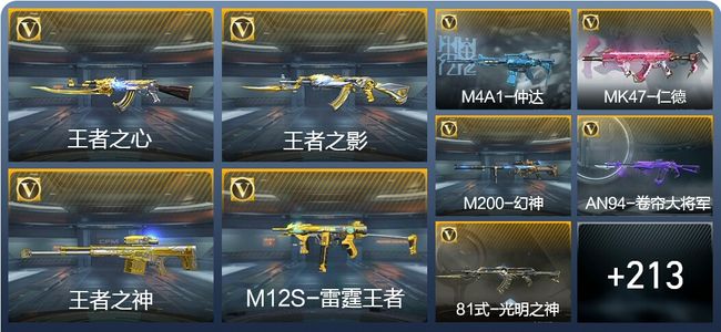 穿越火线：枪战王者V5 7王者武器 222英雄武器 5英雄角色 421万化 枪皇