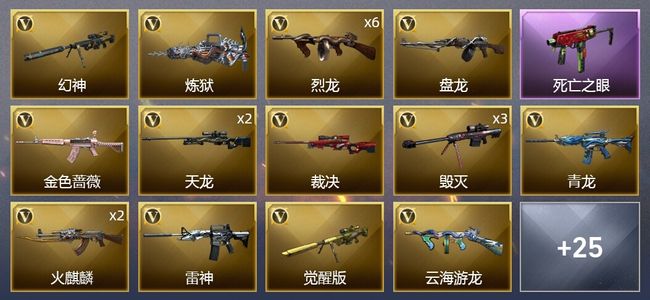 穿越火线（CF）1炫金武器 47V武器 1V角色 8皮肤 可排位 大师