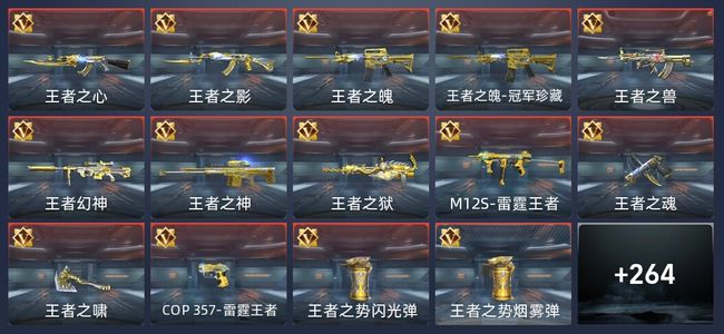 穿越火线：枪战王者1炫闪 23王者 268英雄武器 10英雄角色 420万化 枪王S