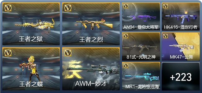 穿越火线：枪战王者V6 4王者武器 265英雄武器 6英雄角色 439万化 枪皇S