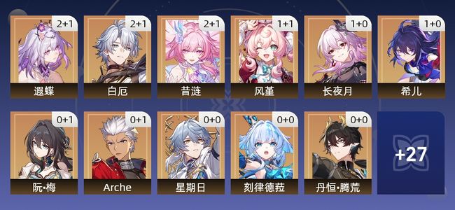 崩坏：星穹铁道43黄 31角色黄 12光锥黄 17五星角色 8五星光锥 70级 女主