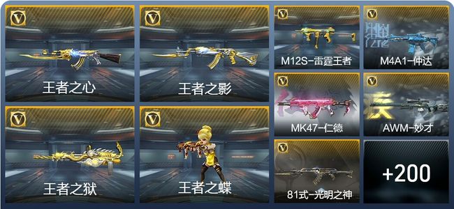 穿越火线：枪战王者V5 8王者武器 227英雄武器 3英雄角色 428万化 枪王SSS