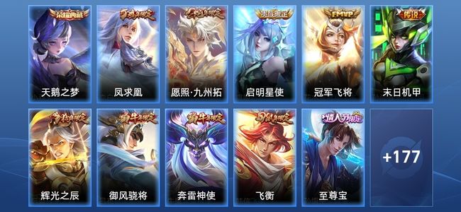 王者荣耀V8 1典藏 5传说 38史诗 189皮肤 至尊星耀II