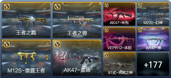 穿越火线：枪战王者V7 6王者武器 190英雄武器 6英雄角色 316万化 大师SS