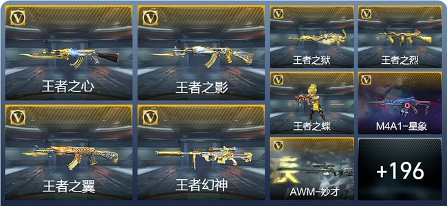 穿越火线：枪战王者V8 17王者武器 206英雄武器 5英雄角色 402万化 枪皇SS